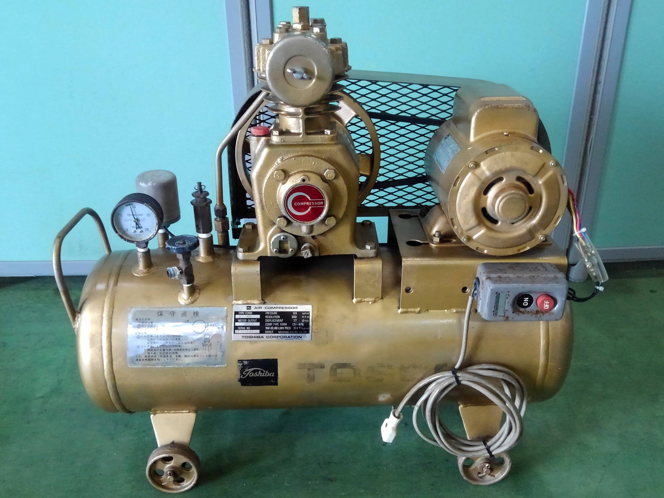 TOSHIBA東芝 エアーコンプレツサー TOSCON GP6-4S6