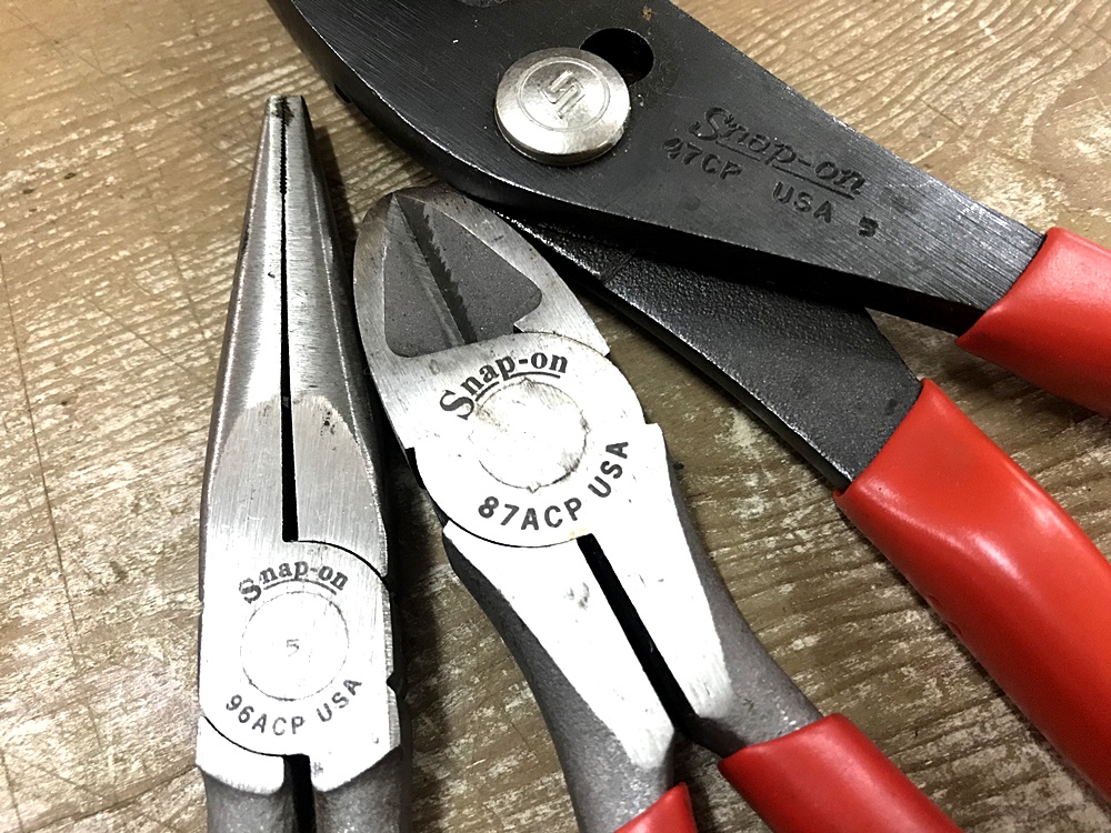 Snap-on オールドスナップオン 旧ロゴ ニッパー ペンチ プライヤー 87ACP 96ACP 47CP ロゴ