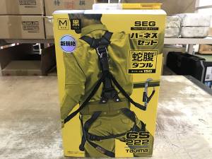 Tajima タジマ ハーネスGS M 黒 蛇腹 ダブル L2セット Mサイズ A1GSMJR-WL2BK