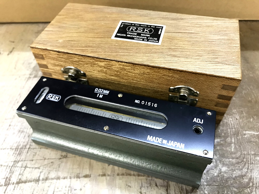 RSK 新潟理研測範 精密平形水準器 0.02MM/1M