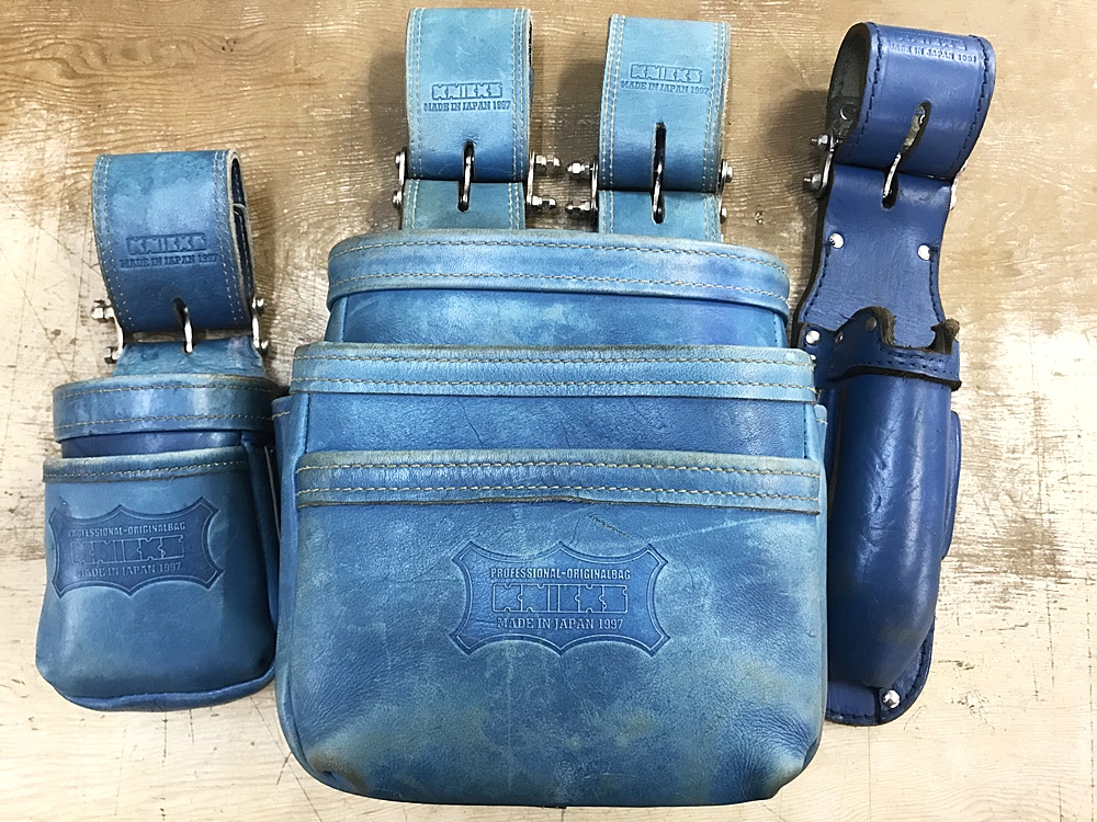 KNICKS ニックス 最高級硬式グローブ革チェーンタイプ3段腰袋 KGBL-301DDX