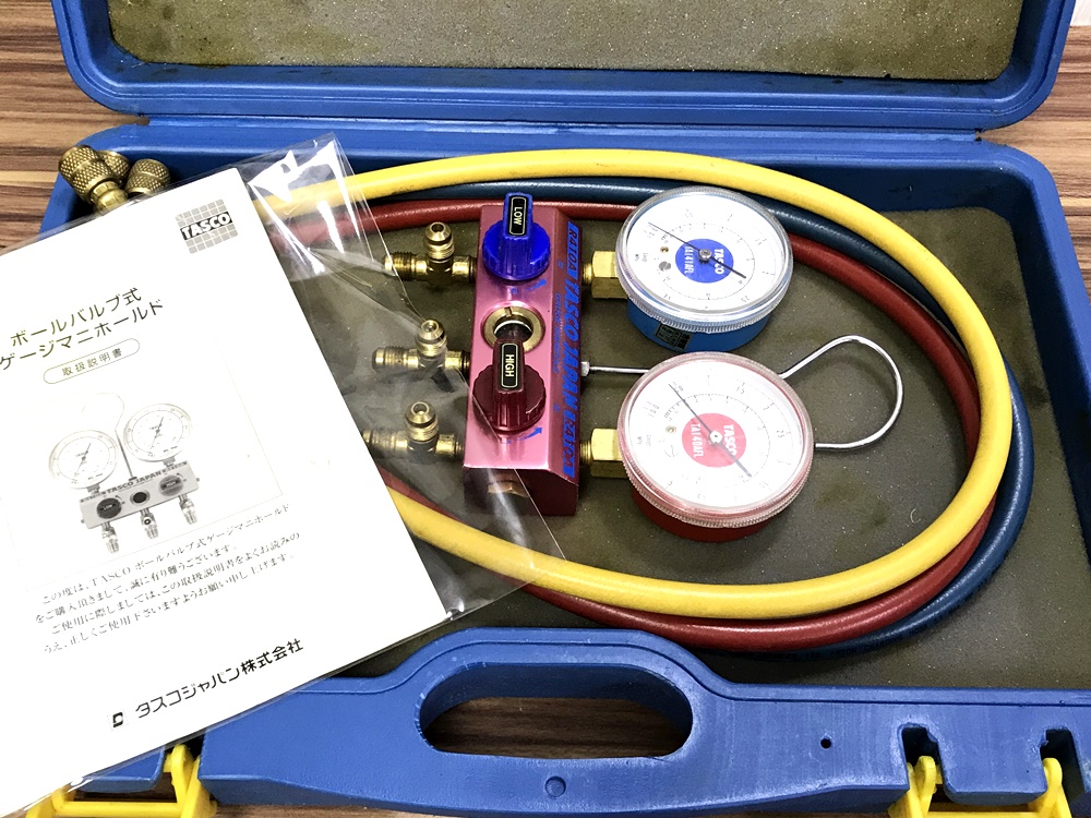 TASCO タスコ ボールバルブ式ゲージマニホールド TA141AFL TA140AFL R410A