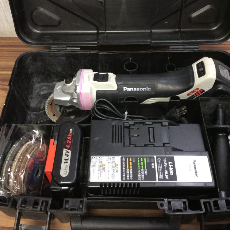 221003Panasonic パナソニック 充電式ディスクグラインダー 100 EZ46A1LJ2G-H