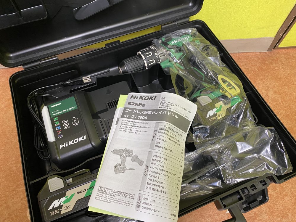 HiKOKI ハイコーキ コードレス振動ドライバドリル DV36DA(2XP) をお買取させて頂きました!