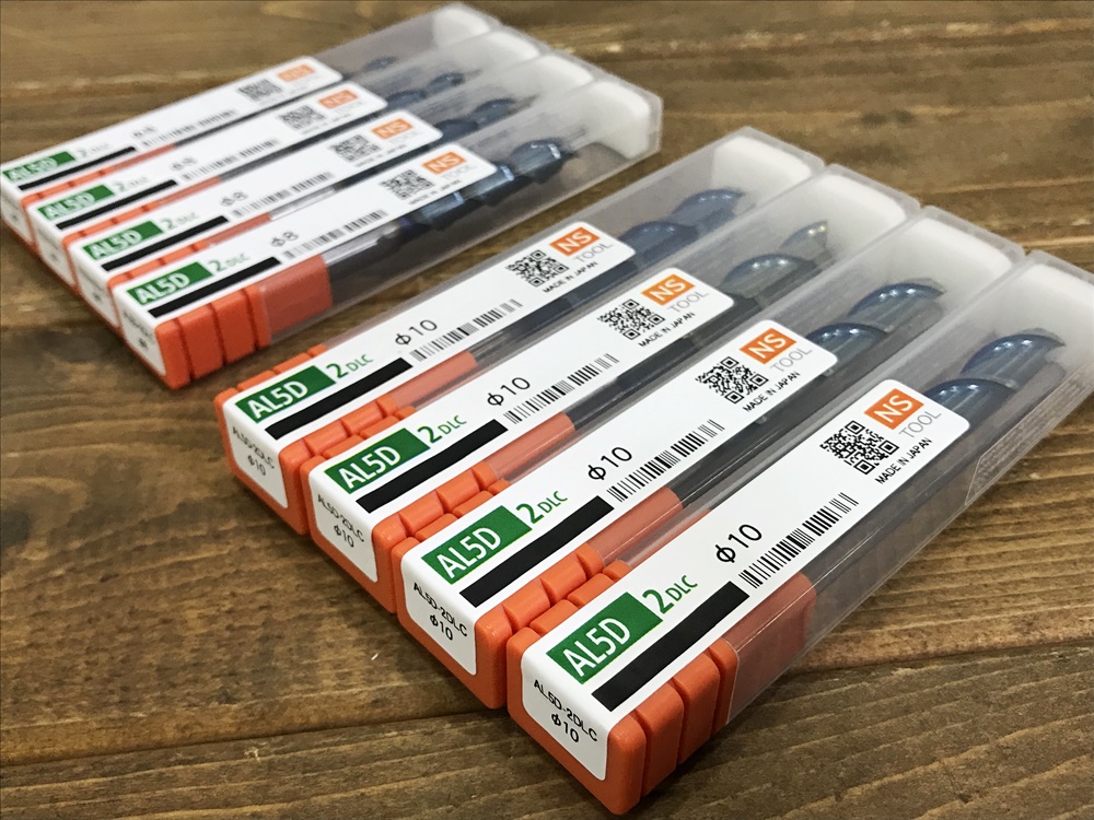 NS TOOL 日進工具 アルミ加工用2枚刃5倍刃長エンドミル AL5D-2DLC
