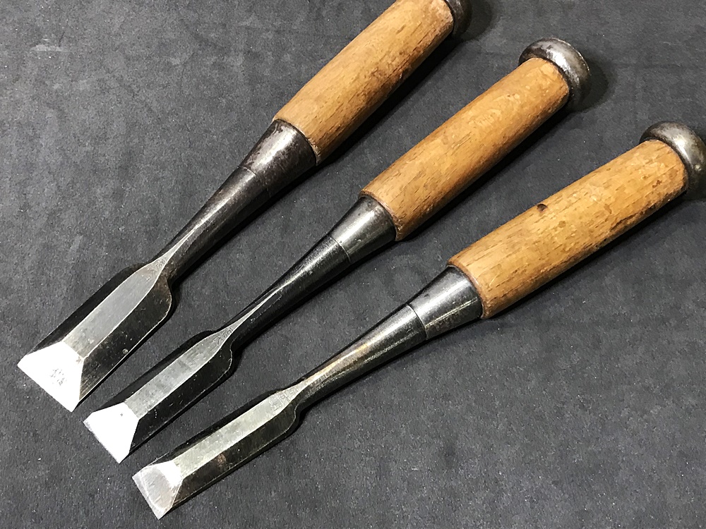 橘敏明 在銘 追入れ鑿 3本