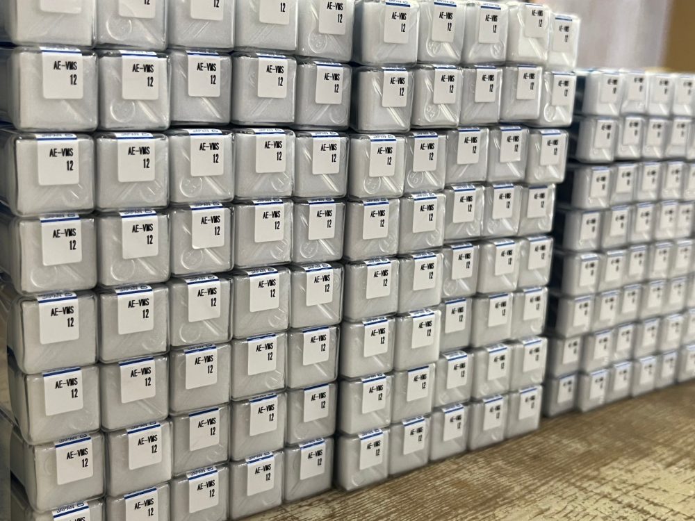 OSG 超硬防振型エンドミル ショート形 AE-VMS 12を大量まとめ宅配買取致しました。