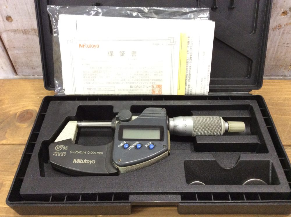 2023-02-23 Mitutoyo ミツトヨ クーラントプルーフマイクロメータ 測定範囲0~25mm MDC-25MJ