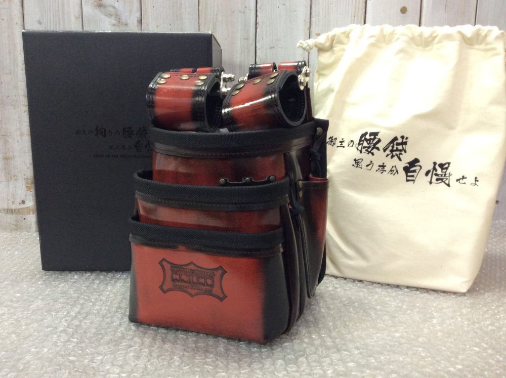 2023-05-13 KNICKS ニックス アドバンガラス革腰袋 レッド ADV-301DDX-R