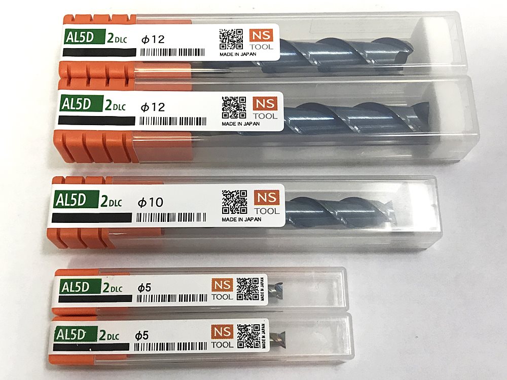 NS TOOL 日進工具 DLCコーティング アルミ加工用 2枚刃5倍刃長エンドミル AL5D-2DLC Φ12 新品未使用品を宅配買取