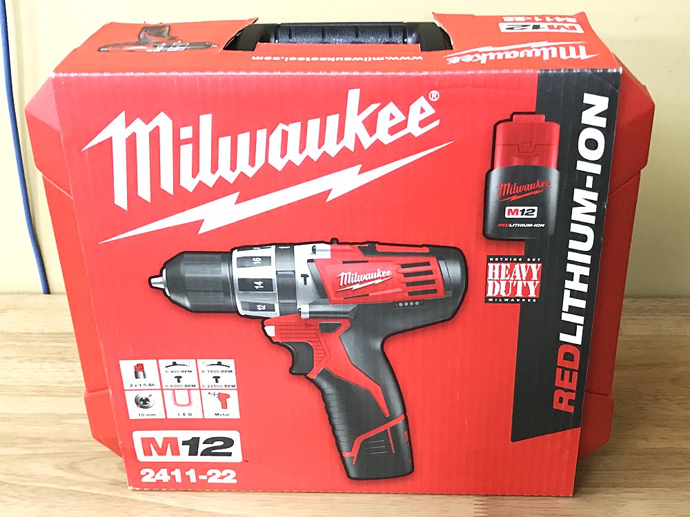 Milwaukee ミルウォーキー M12 コードレス 3/8" ハンマードリルドライバーキット 2411-22