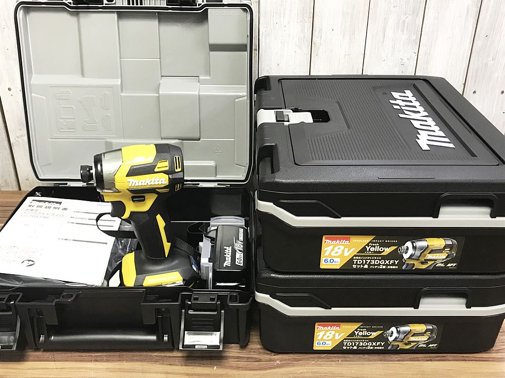 makita マキタ 充電式インパクトドライバ TD173DGXFY フレッシュイエロー 新品未使用品を3台まとめて宅配買取させて頂きました!