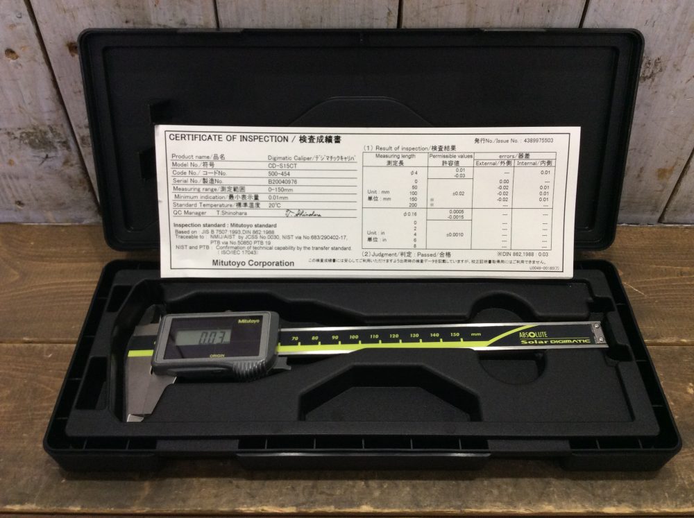 2024-02-11 Mitsutoyo ミツトヨ ABSデジマチックキャリパ 500-454 CD-S15CT