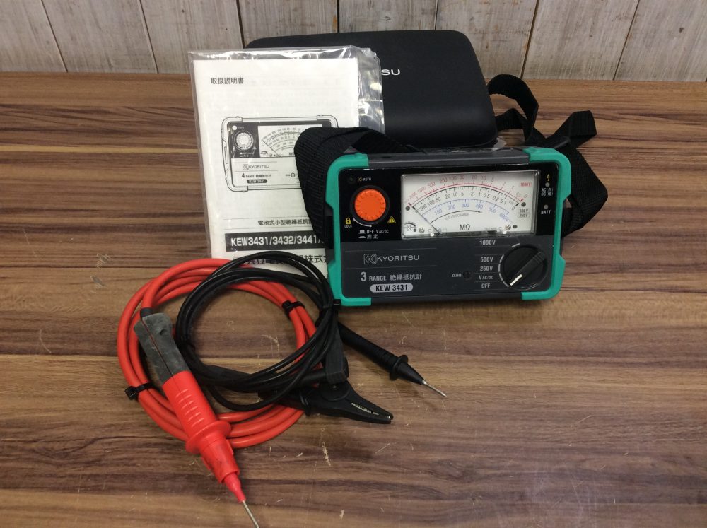 KYOURITU 共立電気計器 3レンジアナログ絶縁抵抗計 KEW3431