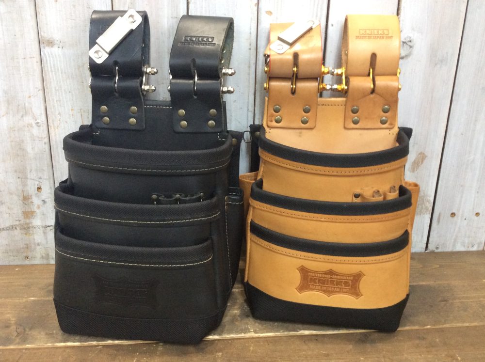 2024-03-03 KNICKS ニックス チェーンタイプ総ヌメ革使用3段腰袋 (バリスティック生地補強タイプ) KNB-301DDX KBB-301DDX