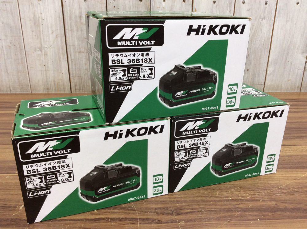 2025-01-16 HiKOKI ハイコーキ マルチボルトバッテリー (36V 4.0Ah18V 8.0Ah) BSL36B18X