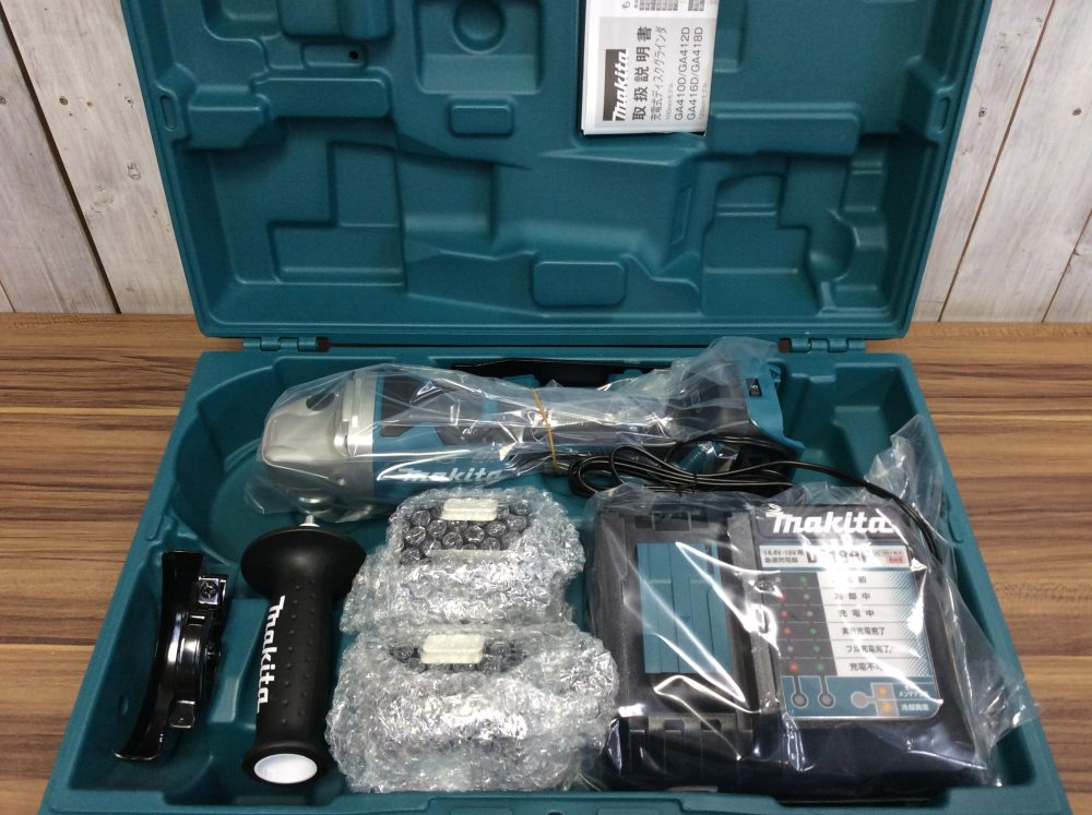 2025-04-06 makita マキタ 充電式ディスクグラインダ フルセット 18V6.0Ah バッテリ2個＋充電器 GA418DRGX
