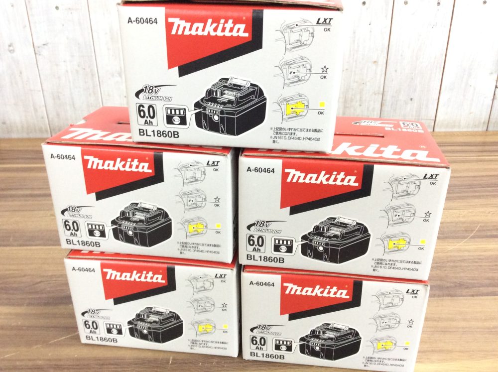 2025-04-10 makita マキタ 純正リチウムイオンバッテリー(18V6.0Ah) 急速充電対応 5個セット BL1860B