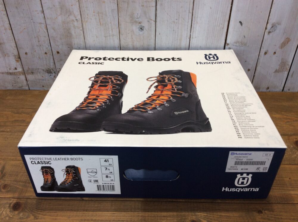 2025-07-31 Husqvarna ハスクバーナ プロテクティブレザーブーツ クラシック20（ソーチェンプロテクション入りブーツ） 約26cm H595003041