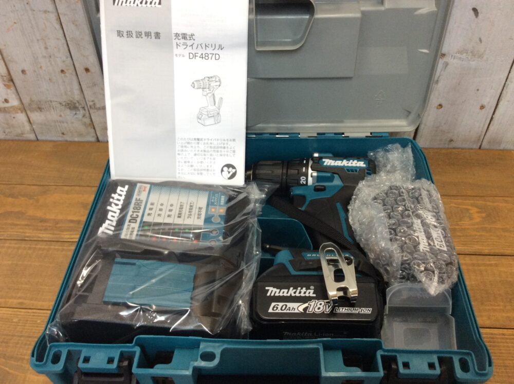 2025-08-22 makita マキタ 充電式ドライバドリル フルセット 純正バッテリ2個+充電器 DF487DRGX