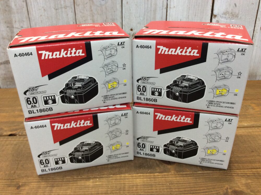 2025-08-29 makita マキタ 純正リチウムイオンバッテリ 18V6.0Ah 急速充電対応 4個セット BL1860B