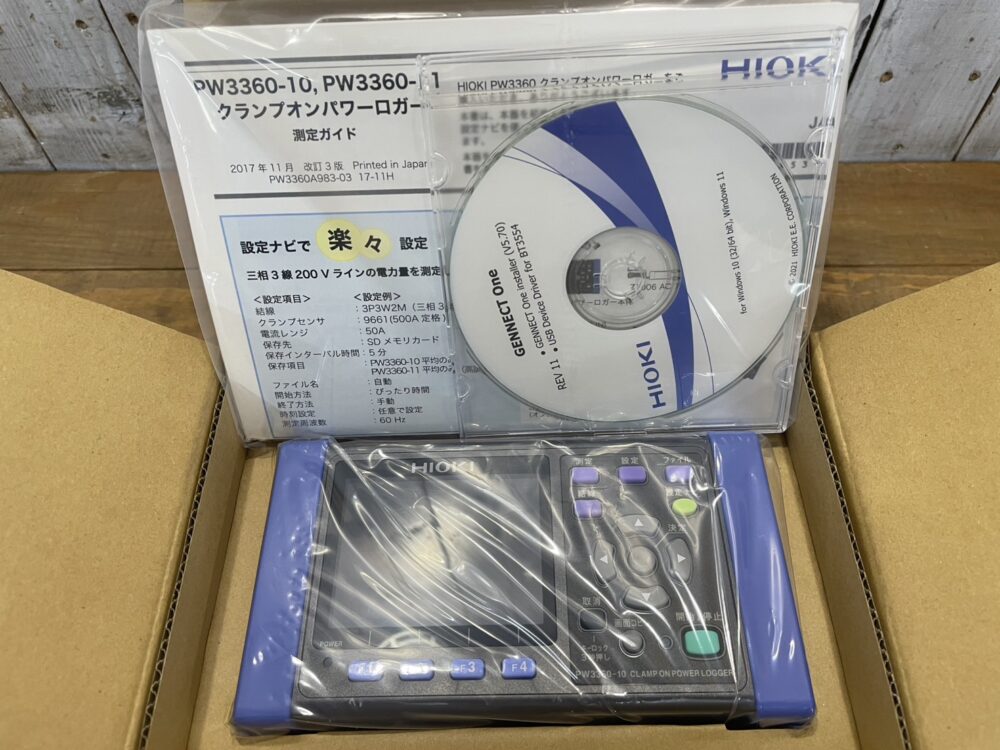 HIOKI 日置電機 クランプオンパワーロガー(日本語版･本体のみ) PW3360-10