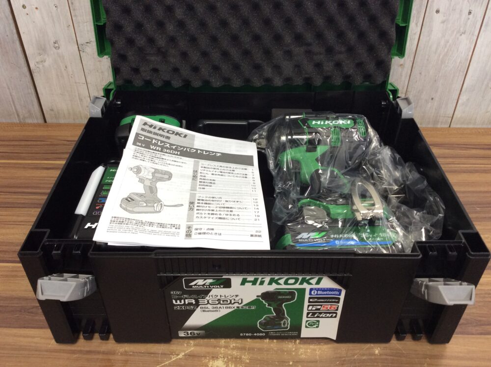 2025-12-14 HiKOKI ハイコーキ 36V コードレスインパクトレンチ (バッテリー2個、充電器付) WR36DH (2XPSZ)