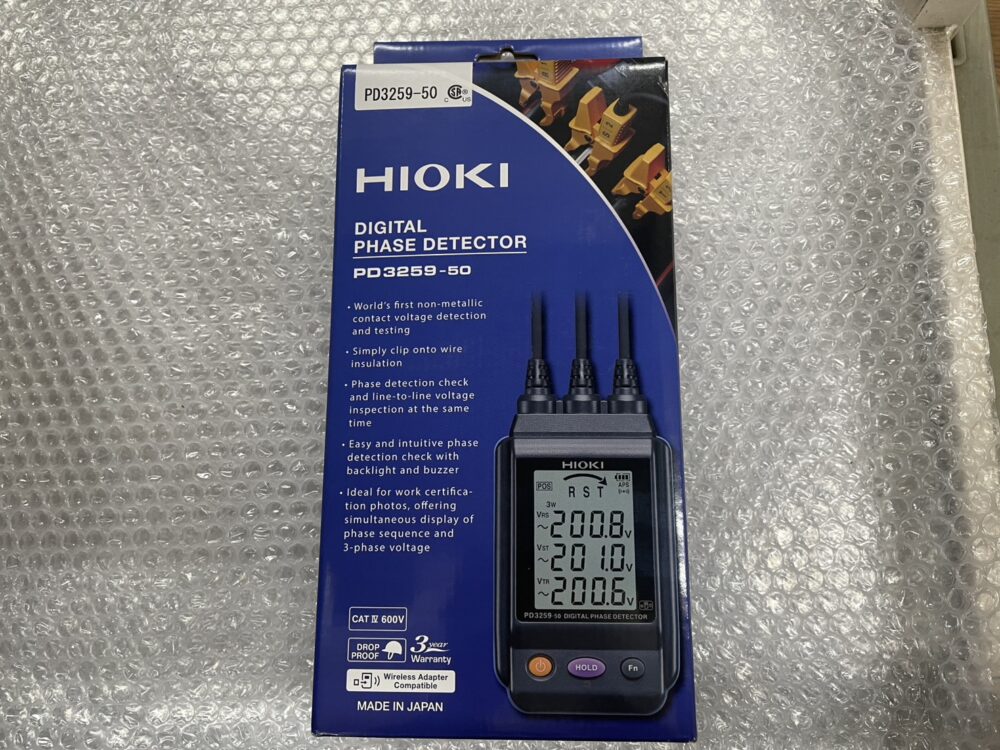 HIOKI 日置電機 電圧計付検相器 PD3259-50