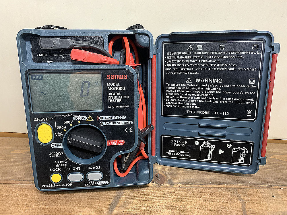 sanwa 三和電気計器 デジタル絶縁抵抗計 MG1000