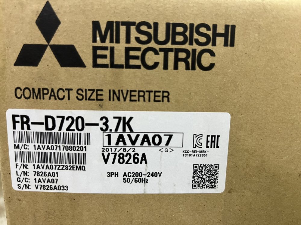 三菱電機 MITSUBISHI インバータ FR-D720-3.7K 新品未使用品