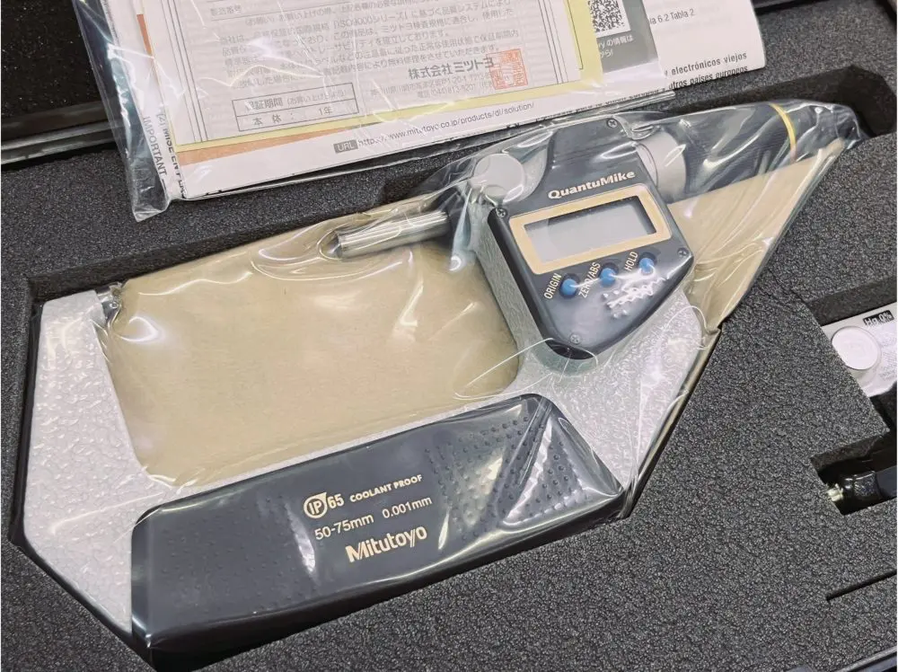 ミツトヨ Mitutoyo デジマチックマイクロメータ カンタマイク MDE-75MX