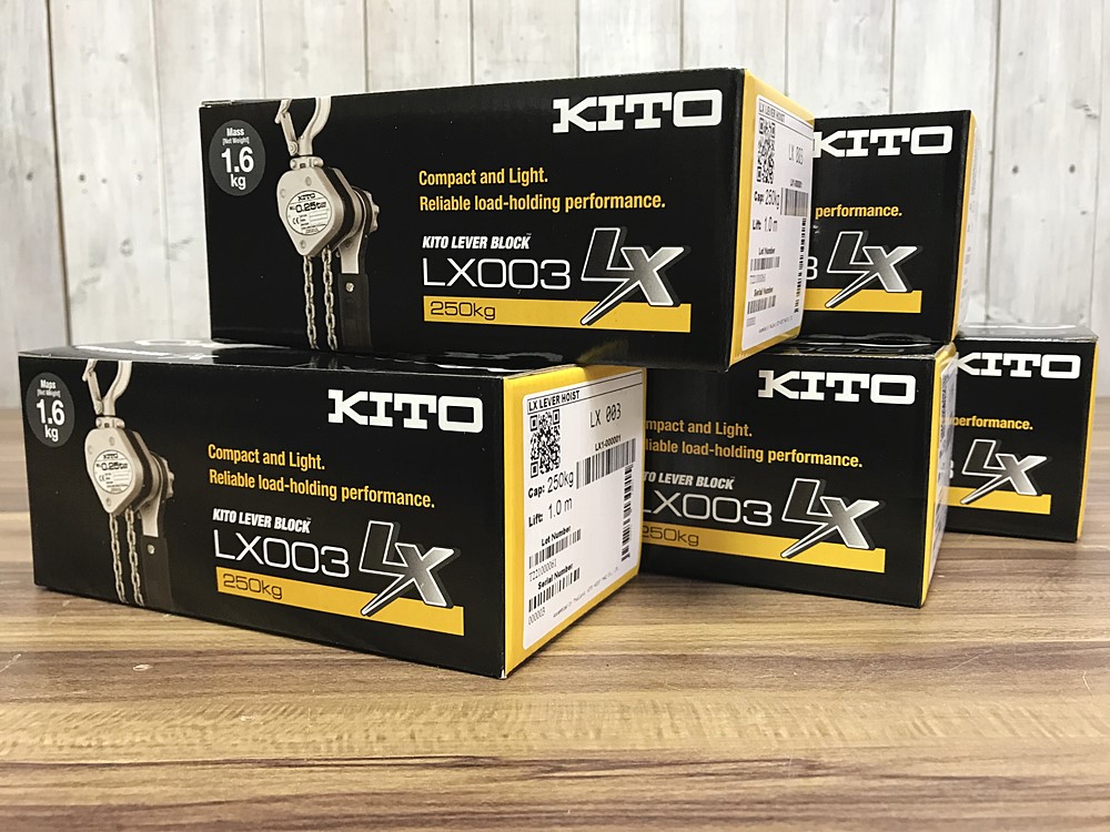 KITO キトー LX形 レバーブロック LX003を5個まとめて宅配買取致しました。